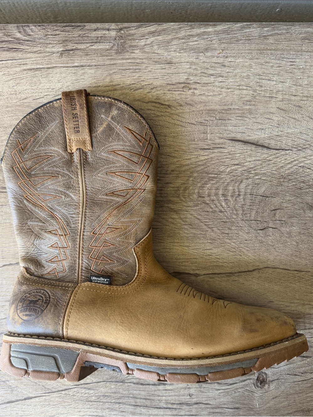 Red Wing Shoes Iris setter Men's Tan Brown Leather Western Work Boots size 9.5 - Picture 4 of 11